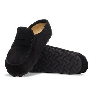 BIRKENSTOCK Naples Wrapped Clog, Black Suede, 38 (7-7.5), Narrow